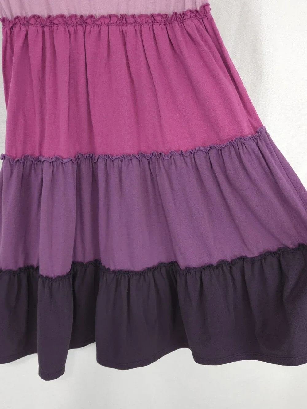 Green Cotton By Garnet Hill Kids Girl's Organic-Cotton Tiered Tank Dress